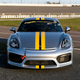 silver porsche cayman gt4 modified by bgb